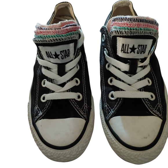Converse All Star 5 Tongue Sneakers Men's 3 Women's 5 Black White - Picture 1 of 9